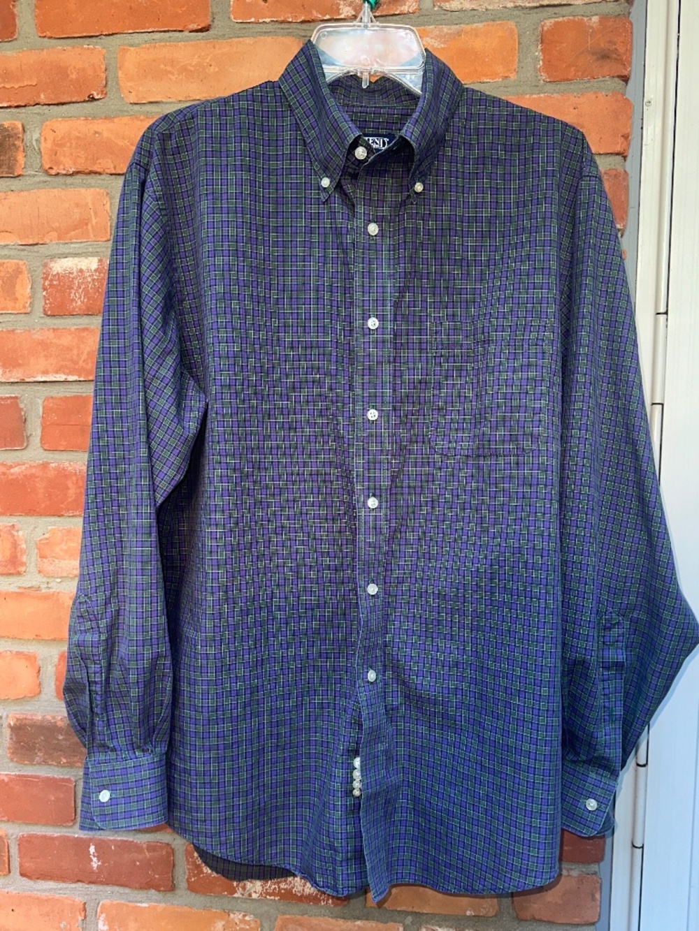 Lands' End Long-sleeve Plaid Button-down Shirt 16-34